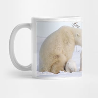 Mother polar bear & her two cubs Mug